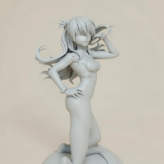Άβαφη 3d Sammelbare Figur Asuka Langley Stand Pose 230mm Basis Diy Bemalung Geschenk Farben 20 Cm 1:8