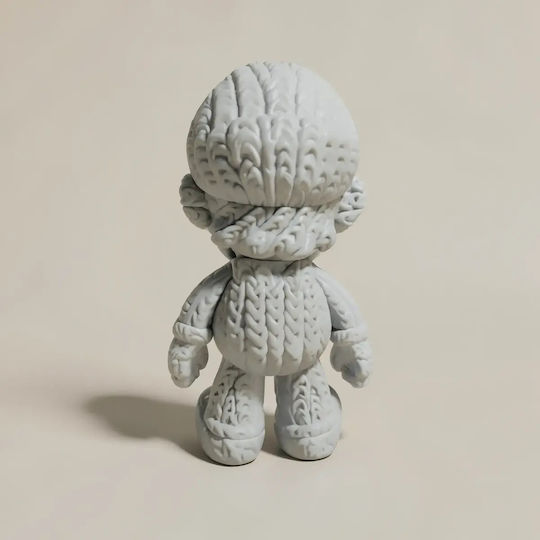 Unpainted 3D Figure Super Basic Knitted Super Mario Painting DIY Gift Colors 15.2 Cm 1:12