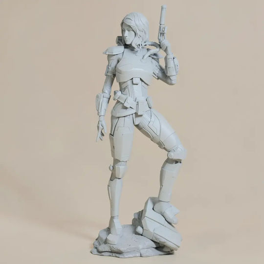 Unpainted 3D Figur Shae Vizla Mandalorian 3D Bemalen Diy Geschenk Farben 20 Cm 1:8