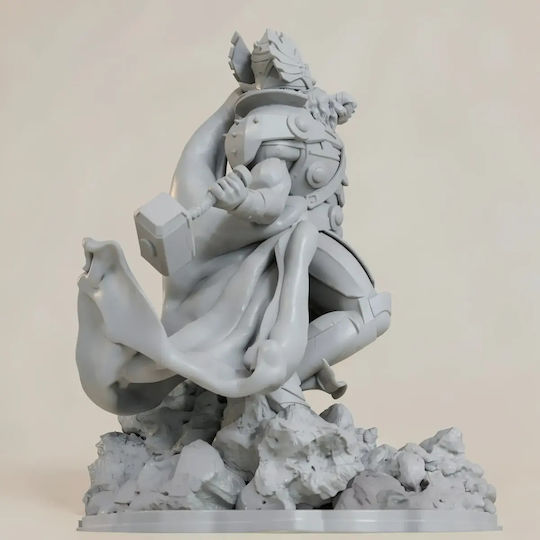 Unpainted 3D Figure King Thor 3D Model Action Pose Painting DIY Gift Colors 15.2 Cm 1:12