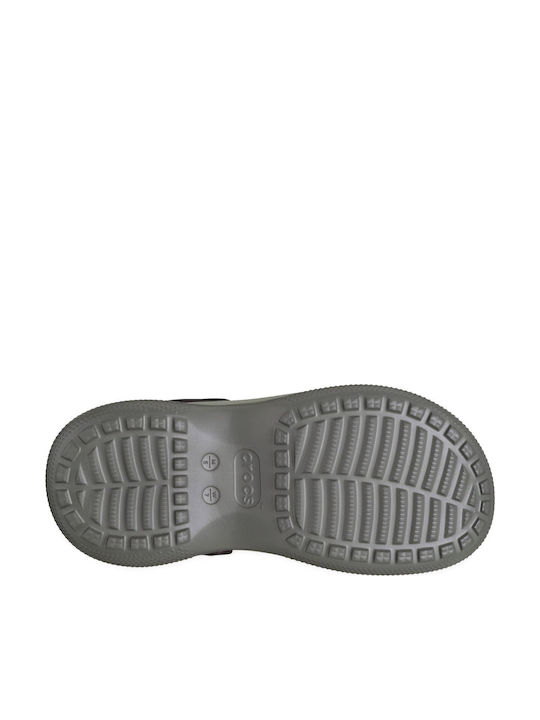 Crocs Classic Stacked Γυναικεία Σαμπό Μαύρα