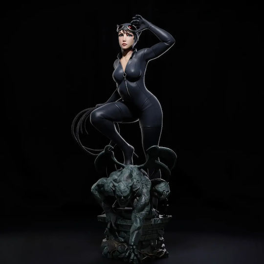 Unpainted 3D Figur Catwoman 3D Modell Auf Dämonenbasis Bemalt Diy Geschenk Farben 30 Cm 1:6
