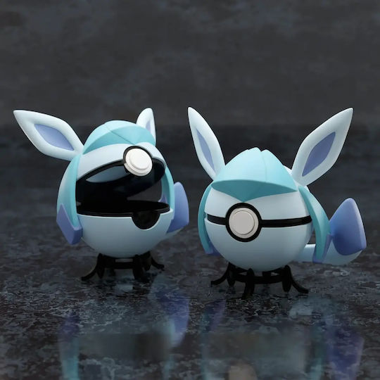 Unpainted 3D Figure Basic Pokemon Collection Glaceon Pokeball Painting Diy Gift Colors 20 Cm 1:8