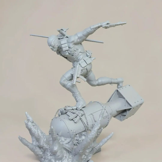 Unpainted 3D Figure Deadpool Boom Digital Painting DIY Gift Colors 15.2 Cm 1:12