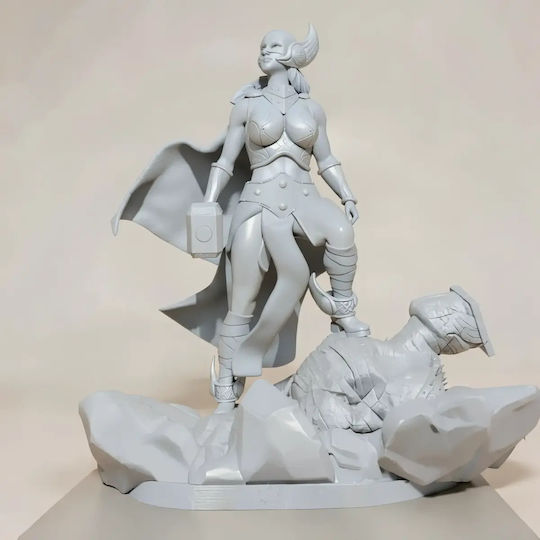 Unpainted 3D Figure Jane Foster As Thor Painting Diy Gift Colors 20 Cm 1:8