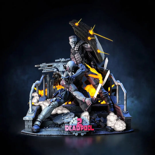 Άβαφη 3d Φιγούρα Deadpool Cable Βάψιμο Diy Δώρο Χρώματα 30 Cm 1:6