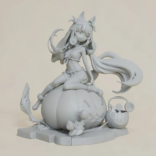 Άβαφη 3d Φιγούρα Sameko Saba Vtuber Halloween 240mm Βάψιμο Diy Δώρο Χρώματα 20 Cm 1:8