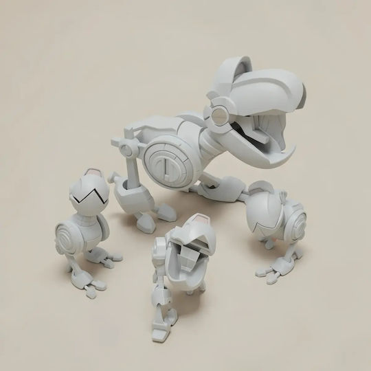 Άβαφη 3d Sammelbare Figuren Basic Tmnt Mouser Joystick Basis Diy Geschenk Farben 20 Cm 1:8