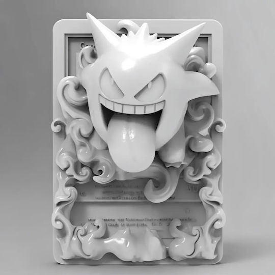 Небоядисана 3D Фигура Pokemon 3D Карта Колекция Gengar Боядисване Направи Си Сам Подарък Цветове 20 См 1:8