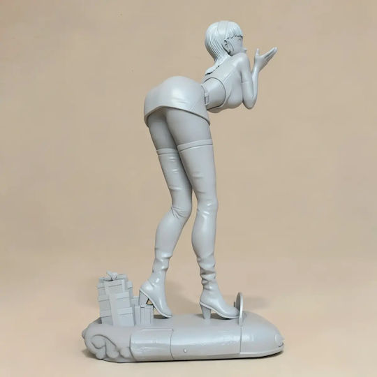 Unpainted 3D Figure Bulla Vegeta Daughter 3D Painting DIY Gift Colors 20 cm 1:8