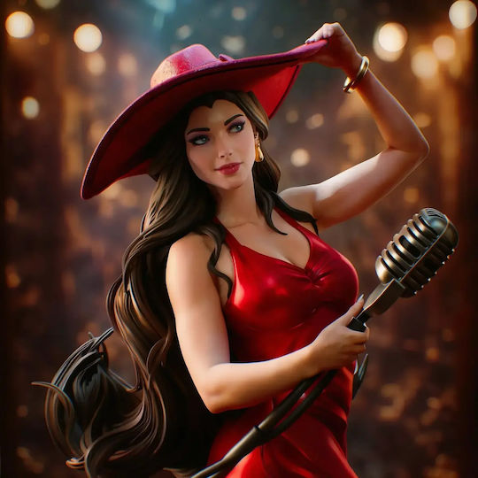 Unpainted 3D Figure Pauline Super Mario Odyssey 250mm 3D Painting DIY Gift Colors 20 cm 1:8