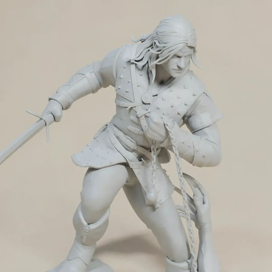 Unpainted 3D Figur Geralt Witcher Buchreihe 251mm Bemalung Diy Geschenk Farben 20 cm 1:8