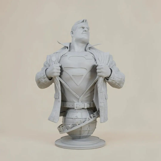 Unpainted 3D Figure Superman Bust From DC Painting DIY Gift Colors 20 Cm 1:8