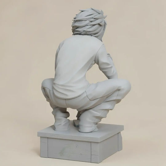 Unpainted 3D Figure L Death Note Sitting Sculptures 3D Printing Painting DIY Gift Colors 15.2 Cm 1:12