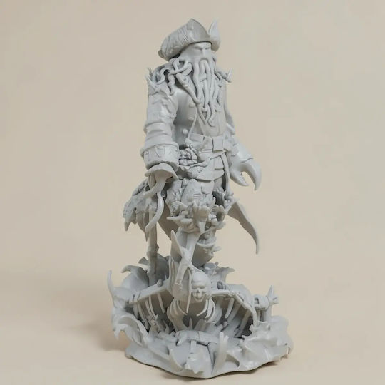 Unpainted 3D Figure Davy Jones Caribbean 3D Painting DIY Gift Colors 15.2 Cm 1:12