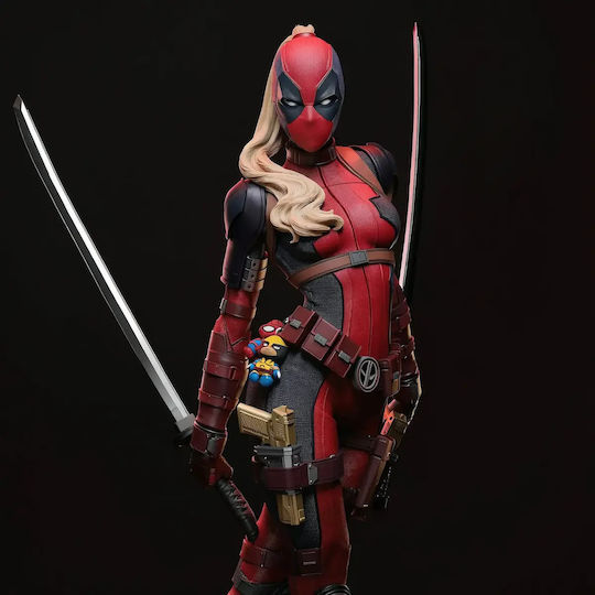 Unpainted 3D Figure Lady Deadpool From Movie Digital Painting DIY Gift Colors 30 Cm 1:6