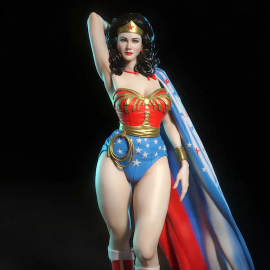 Sammlbare Figuren 3d Wonder Woman Lynda Carter Umhang Bemalt Diy Geschenk Farben 15,2 Cm 1:12