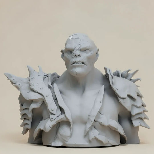 Unpainted 3D Figure Lawrence Makoare Bolg Hobbit Bust 3D Printing Figurine Painting DIY Gift Colors 15.2 Cm 1:12