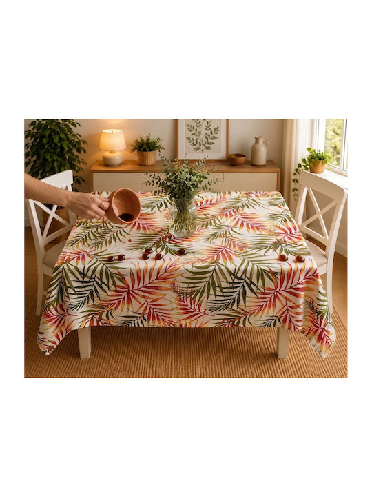 NufJoy Fleckabweisendes Tischtuch Set Savane 120x160cm