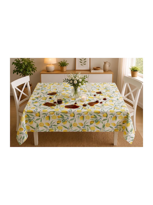 Τραπεζομάντηλο Αλέκιαστο Σετ Big Lemon 140x180εκ.