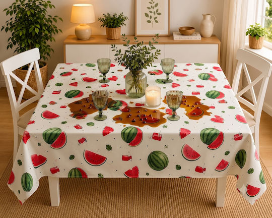 Σετ Τραπεζομάντηλο Αλέκιαστο Watermelon 140x180εκ.