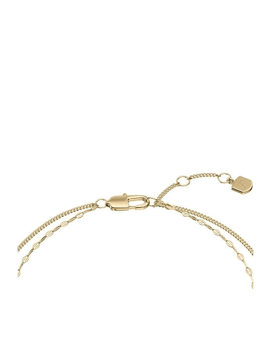 Fossil Brățară Pentru Femei Din Oțel Plăcat Cu Aur 19cm