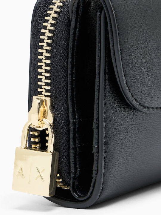 Armani Exchange Kleines Damenbrieftasche Schwarz