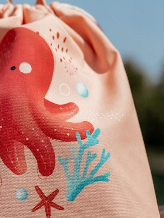 Sassi Junior Χταποδάκι Σχολική Τσάντα Πλάτης Νηπιαγωγείου Ροζ