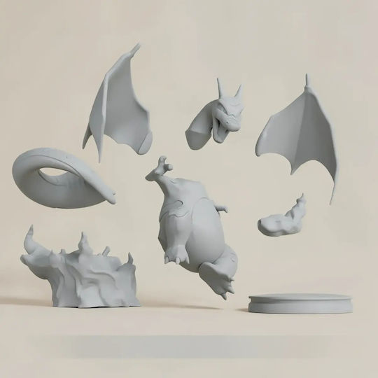 Άβαφη 3d Φιγούρα Basic Pokemon Collection Charizard Clone Βάψιμο Diy Δώρο Χρώματα 15,2 Cm 1:12