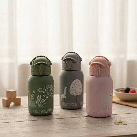 abo Make A Wish Little Bird Kids Water Bottle Stainless Steel 350ml