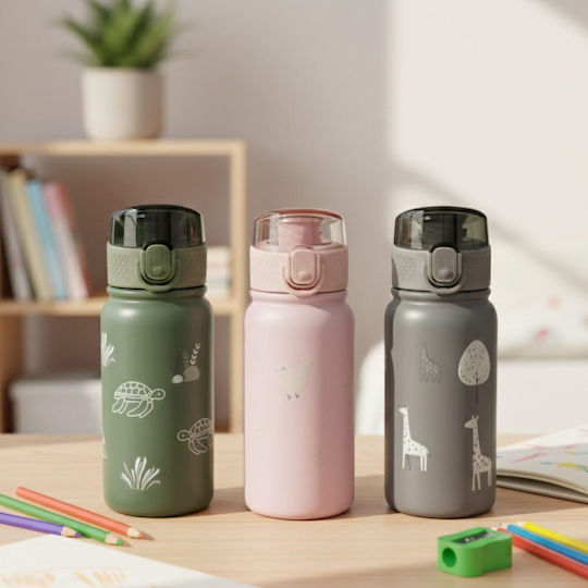 abo In A Fast World Be A Turtle Kids Water Bottle Stainless Steel 350ml