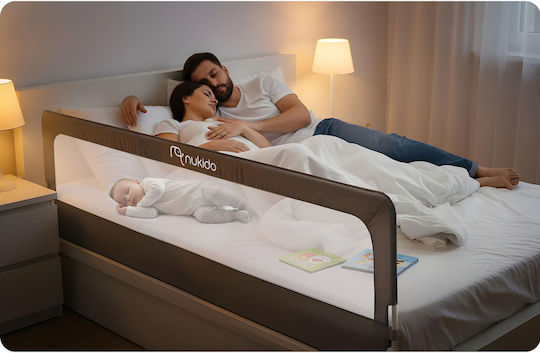 Nukido Foldable Bed Rail Guard Metal Grey 70cm