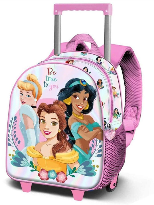 Σχολικό Σετ Τσάντα Νηπιαγωγείου Disney Princess 3D Trolley + Φαγητοδοχείο