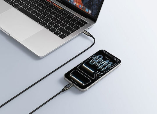 Veger LED Cable USB-C male - USB-C 100W PD Μαύρο 1.5m CC1-Xhj