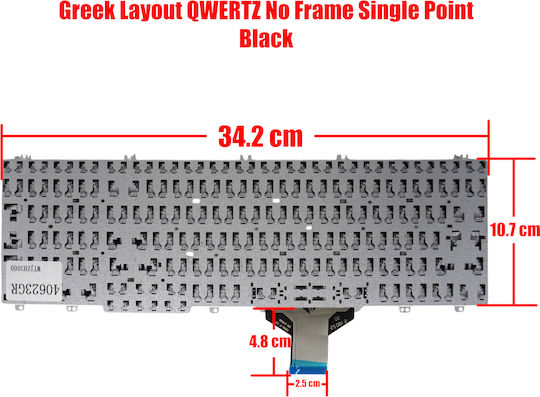 Greek Laptop Keyboard Dell Latitude 5500 5501 5510 5511 Precision 3540 3541 3550 3551 Single Point Hnr0c 0hnr0c Rg3rk J95cm Djxm0 D74kx D30wk 0d30wk Mmh7v 0mmh7v Gr No Frame Black Code 40623gr