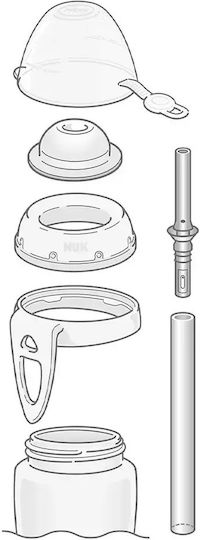Nuk First Choice Образователно Биберонче от Силикон Розово за 12m+ 300ml