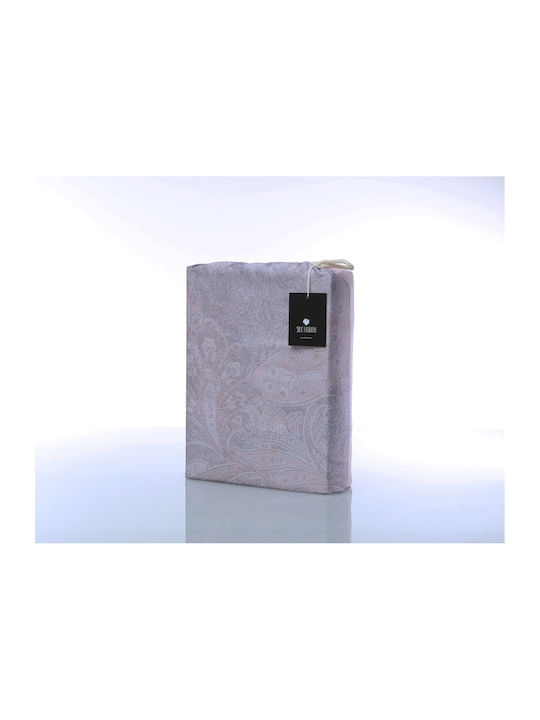 Silk Fashion Bed Sheet Set With 2 Pillowcases Super King Size With Rubber Hugger 160x200+40cm Silva 3 Pieces