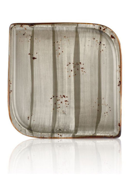 By Bone Shallow Square Porcelain Plate 20cm 6 Pieces