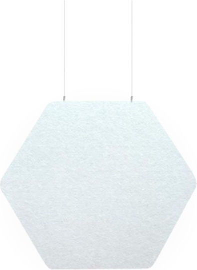 Audiodesigner Ecobaffle Hexagon Lato Звукопоглъщащи Панели за Таван 35cm 1.27 кв.м Бели 4 Бройки