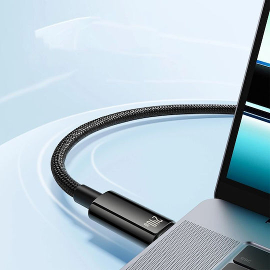 Baseus Cawj040101 USB-C USB-C кабел 240W 480Mb/s 2m Черен Сив Сив Сребрист