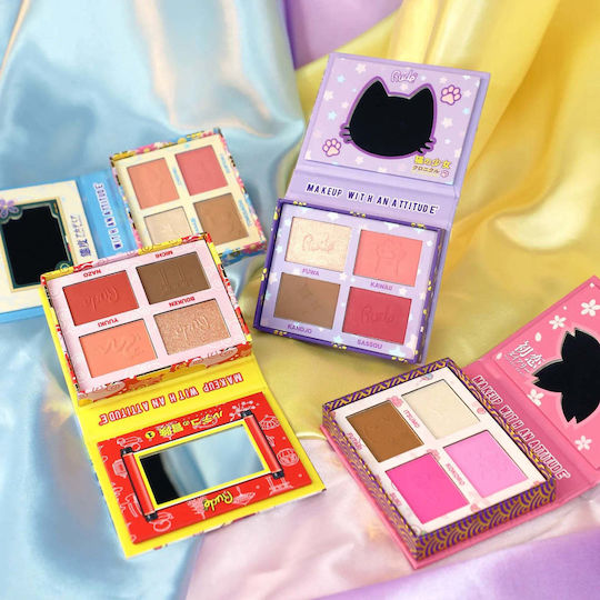 Rude Cosmetics Manga Collection Paletă Cu Fard Obraz Sweetheart Sawa-chan 11.2gr