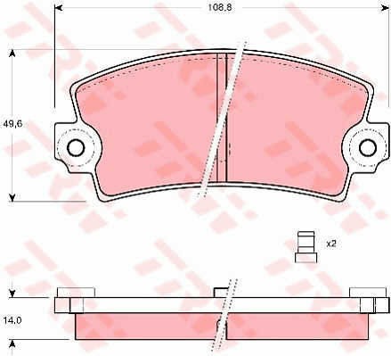 Trw Gdb149 Brake Pad Set Disc Brake