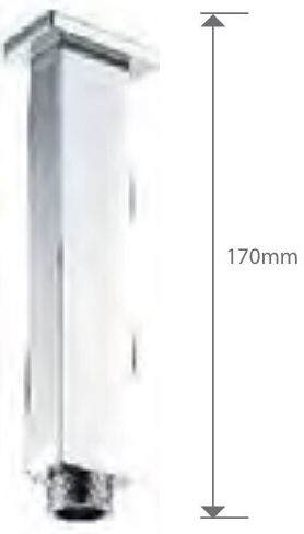 Imex Btc007 Blauch Matt Weiß 17cm Duscharm-Verlängerung