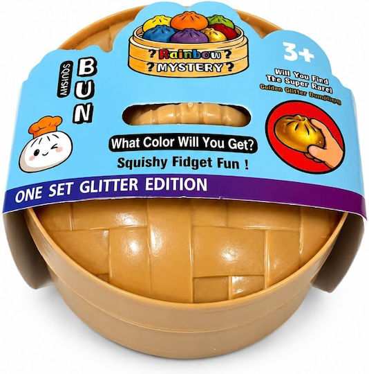 Taba World Glitter Squishy Dumpling Αφρώδες Λευκό (Διάφορα Σχέδια) 1τμχ