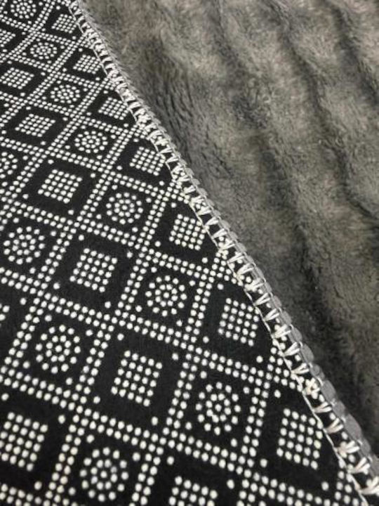Linea Home Non-Slip Runner Rug Furry Grey 70x200cm