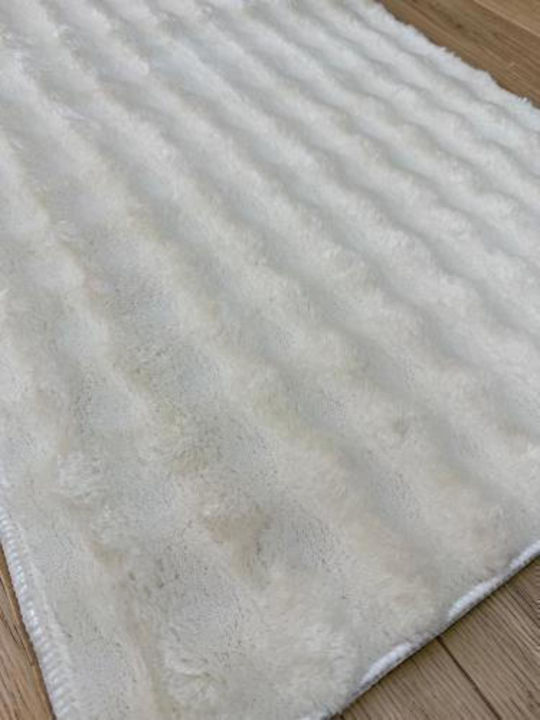 Linea Home Non-slip Rug Runner Furry Ecru 70x150cm