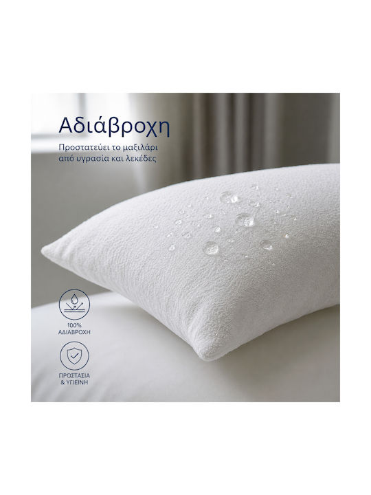 Xionoula Home Wasserdichter Weißer Kissenbezug 50x70cm EIDI-00000192