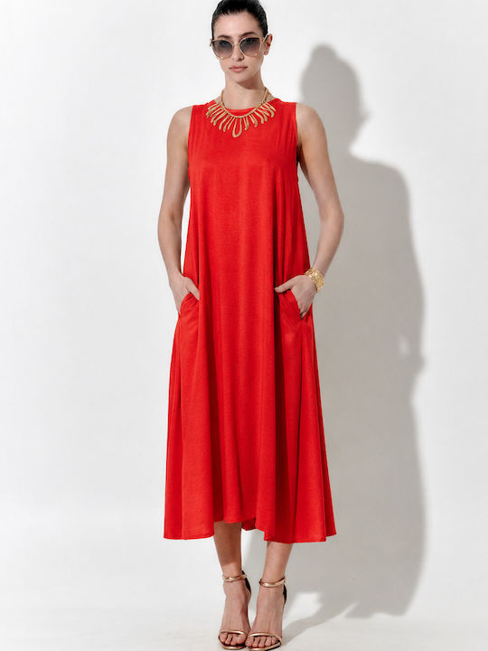 Sommer Maxi Damenkleid Rot S262008