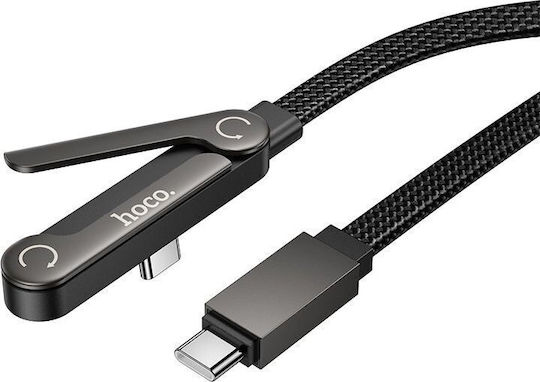 Hoco Exquisite Cable USB-C мъжки - USB-C 60W PD Черен 1.2m