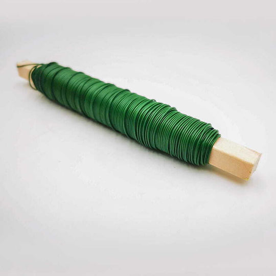 Floral Wire On Spool Green 0.6mm